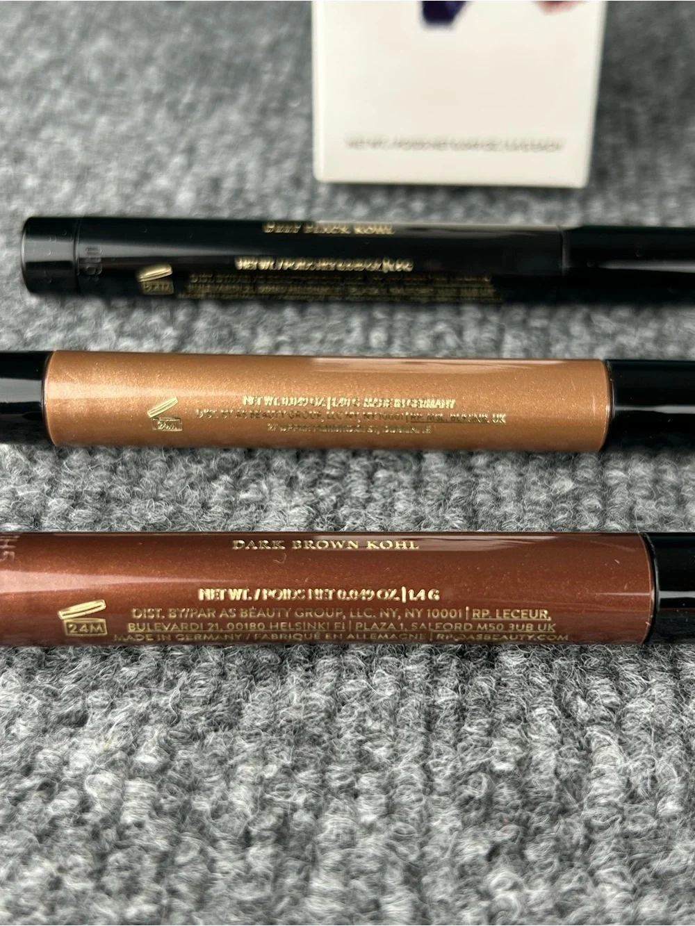 Laura Geller KAJAL 3 Colors Longwear Eyeliner Brown, Black, Toasted Kohl 1.4g x3